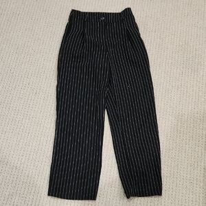 SHEIN Womens Black Pinstripe Dress Pants